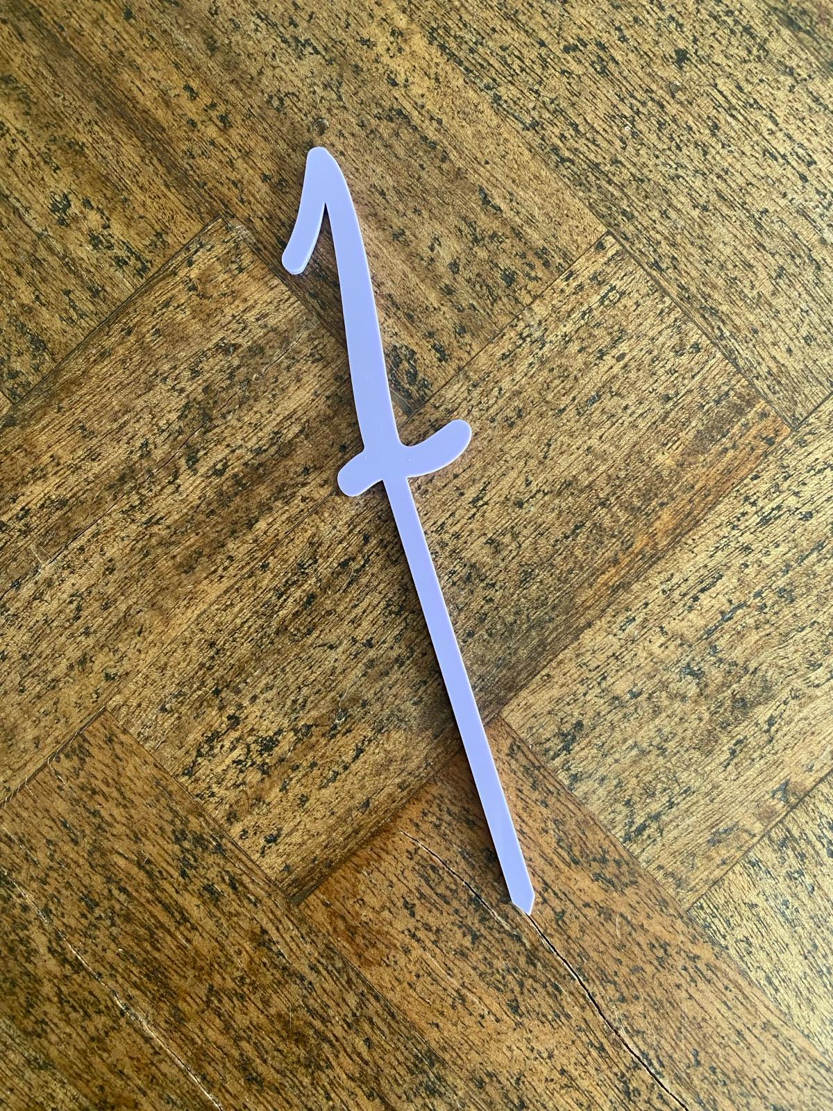 caketopper acryl zahlen farbig