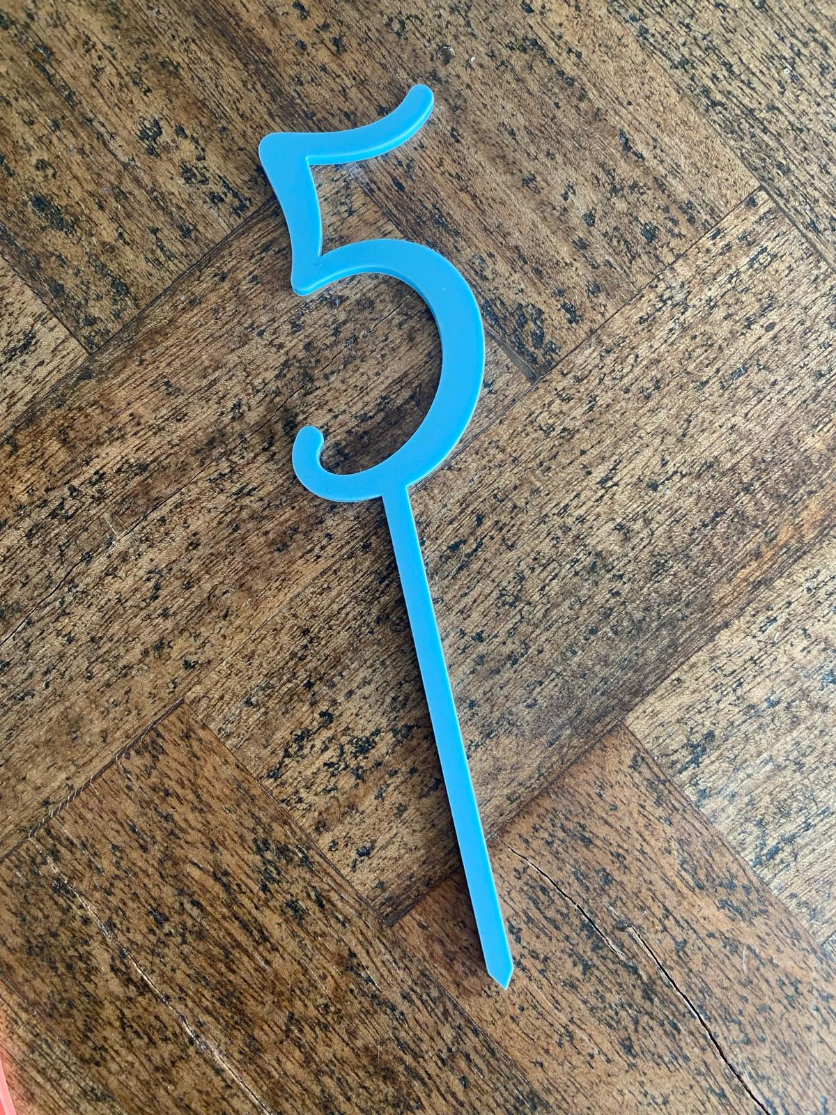 caketopper acryl zahlen farbig
