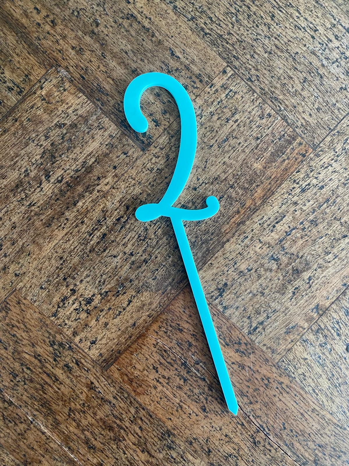 caketopper acryl zahlen farbig
