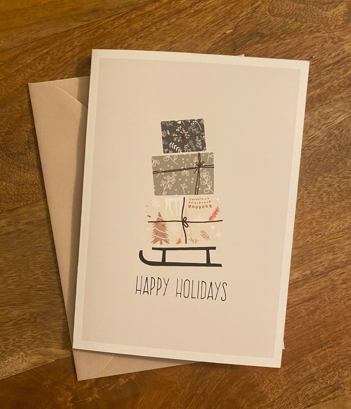 weihnachtskarte happy holidays