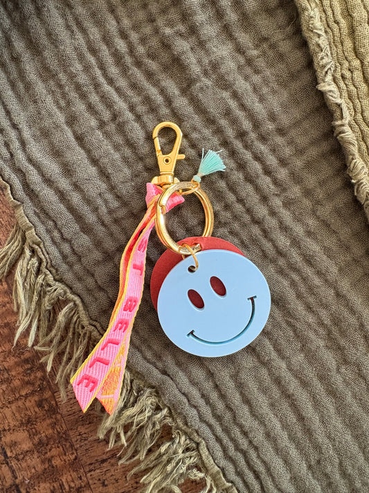 schlüsselanhänger hippie smile