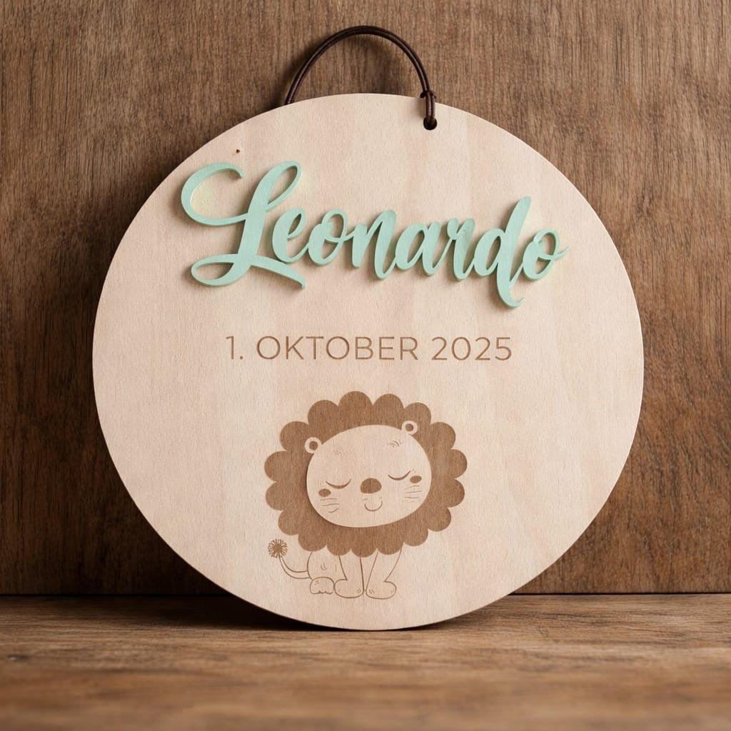 Geburtstafel the curlies farbig