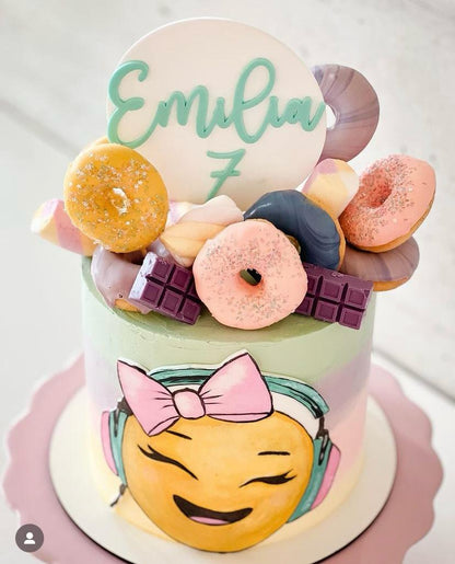 personalisierter caketopper acryl, rund
