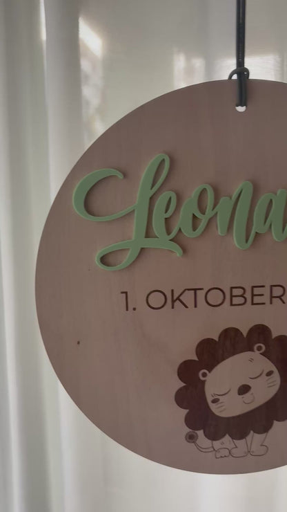 Geburtstafel the curlies farbig