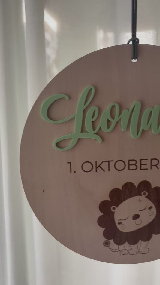 Geburtstafel the curlies farbig